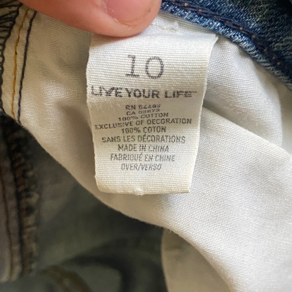 American Eagle Outfitters Light Blue Distressed Mini Skirt - Picture 3 of 4